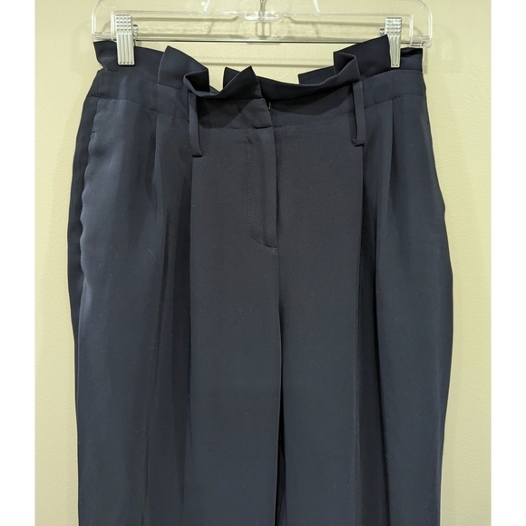 Boden Melina Navy Blue Cotton Paperbag Pants Size 4R - Picture 2 of 5